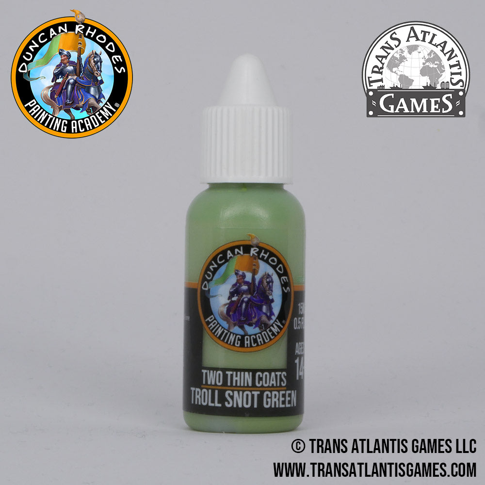 Troll Snot Green Paint - Two Thin Coats