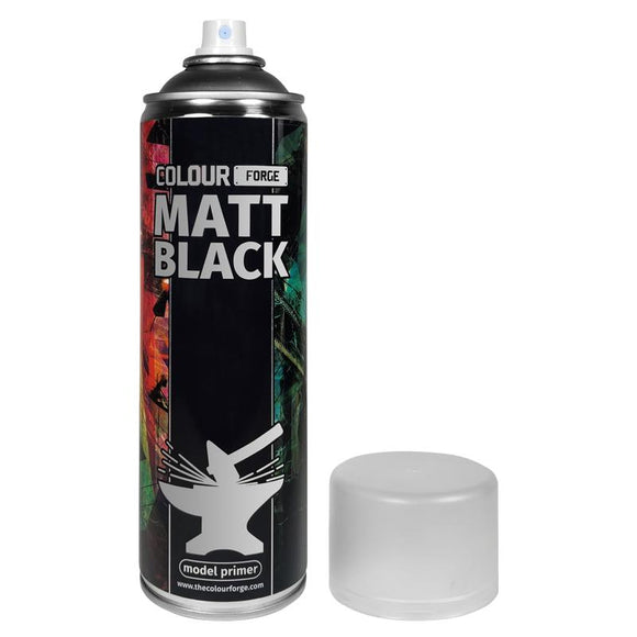 Colour Forge Spray Paint: Matt Black (500ml)