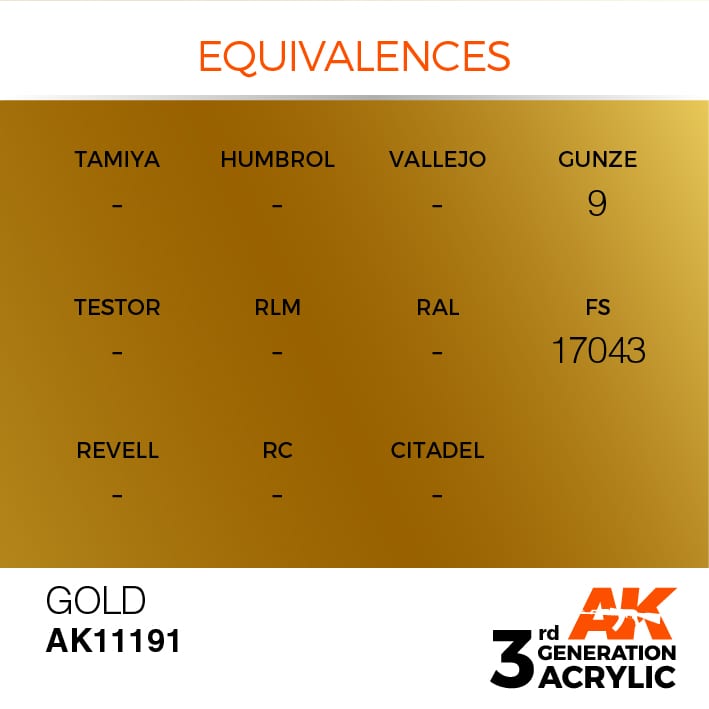 AK Interactive 3g Gold 17ml