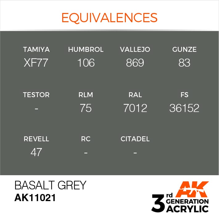 AK Interactive 3g Basalt Grey 17ml