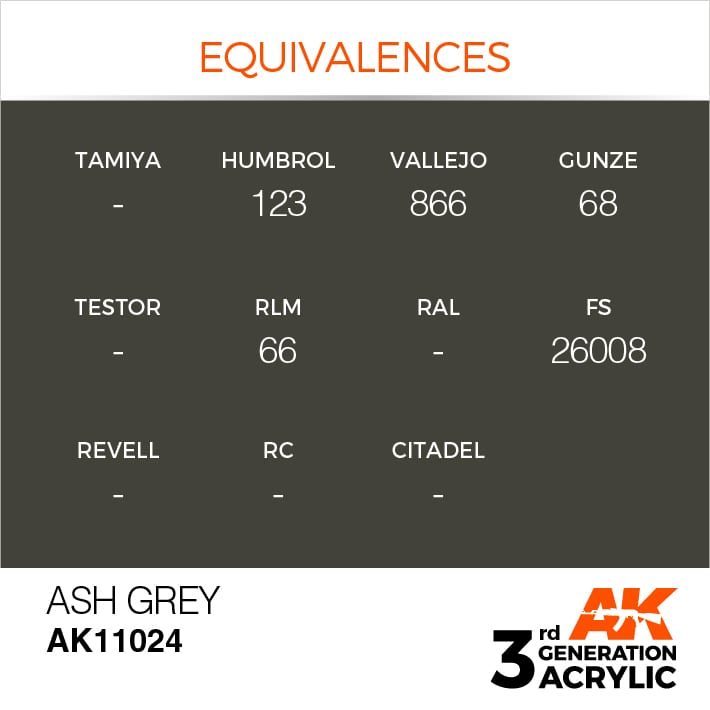 AK Interactive 3g Ash Grey 17ml