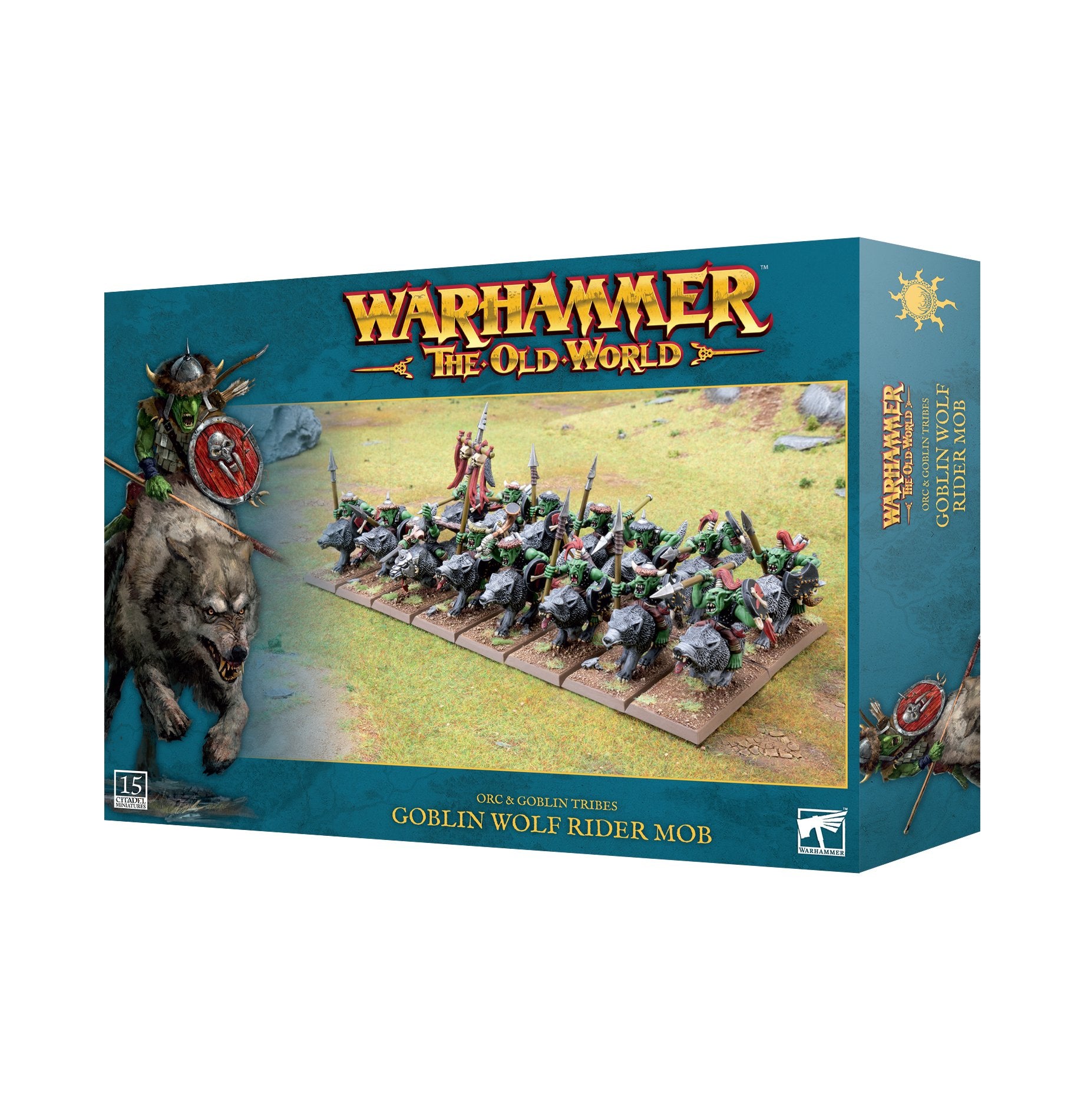 Orc & Goblin Tribes: Goblin Wolf Rider Mob - Warhammer The Old World