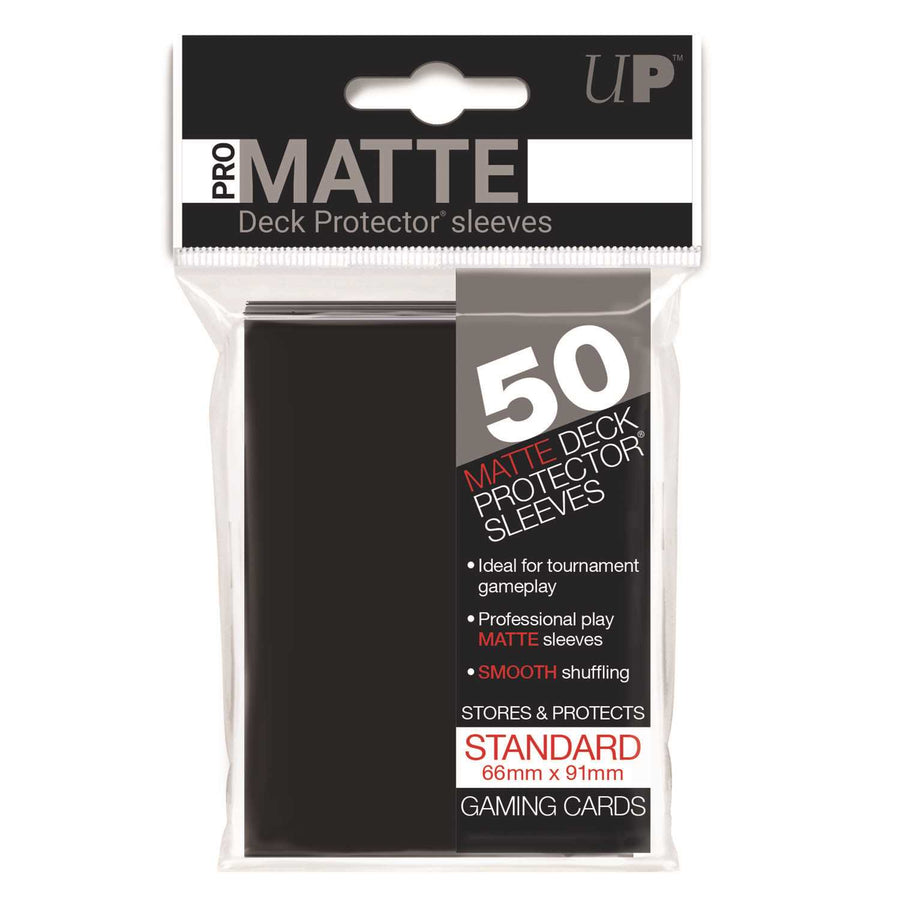 Pro Matte Standard Deck Protectors (50ct) Black - Ultra Pro