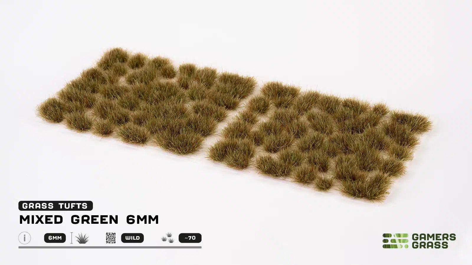 Mixed Green 6mm Tufts (Wild) - Gamers Grass