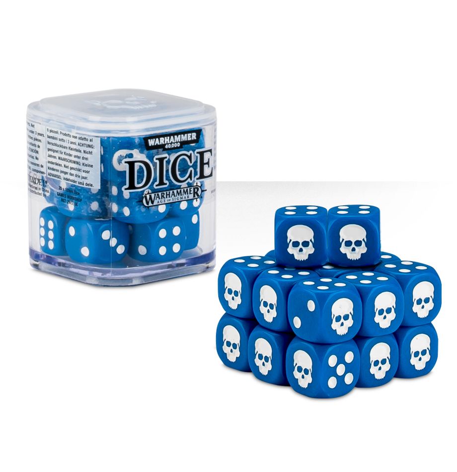 Warhammer 12mm Dice Cube - 20 Dice - Blue