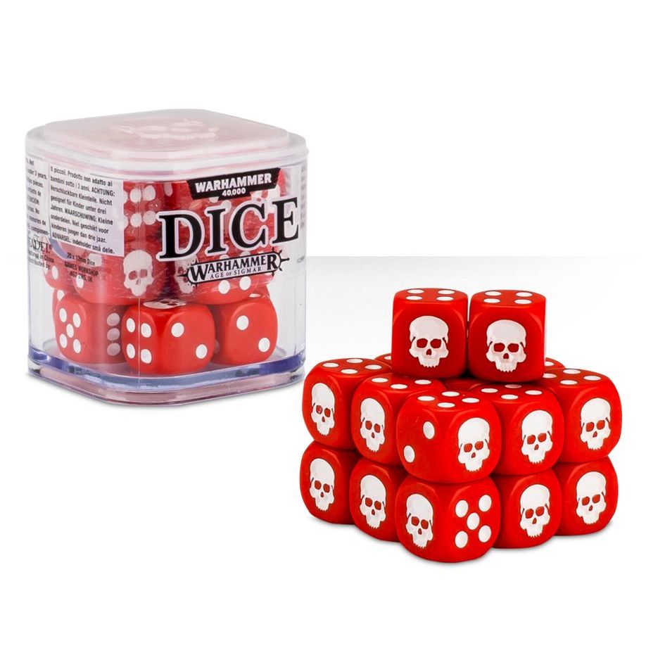 Warhammer 12mm Dice Cube - 20 Dice - Red