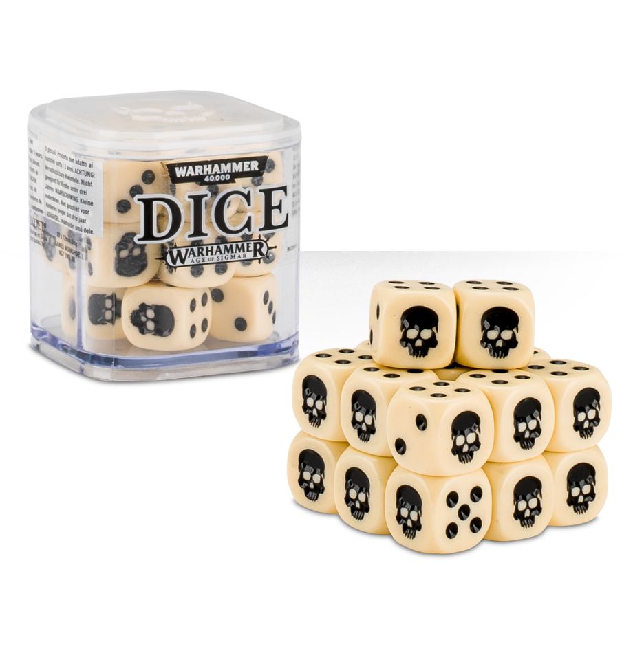 Warhammer 12mm Dice Cube - 20 Dice - Bone