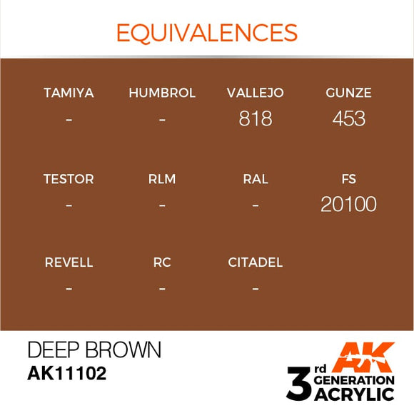AK Interactive 3g Deep Brown 17ml
