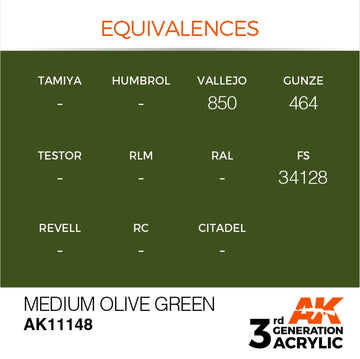 AK Interactive 3g Medium Olive Green 17ml