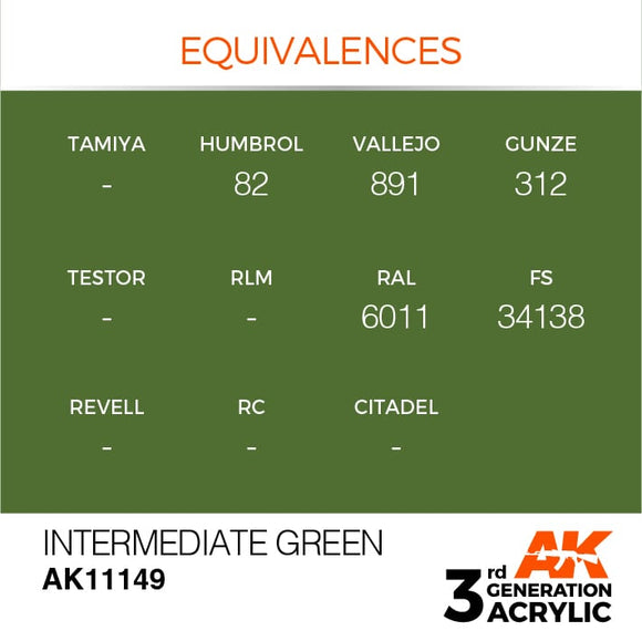 AK Interactive 3g Intermediate Green 17ml