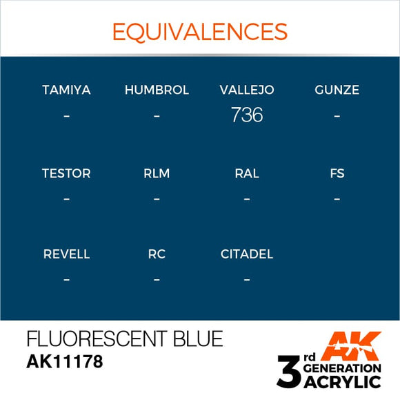AK Interactive 3g Fluorescent Blue 17ml