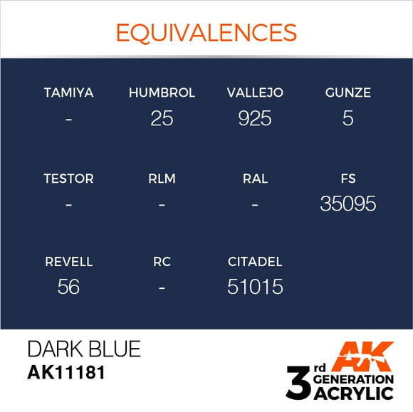AK Interactive 3g Dark Blue 17ml