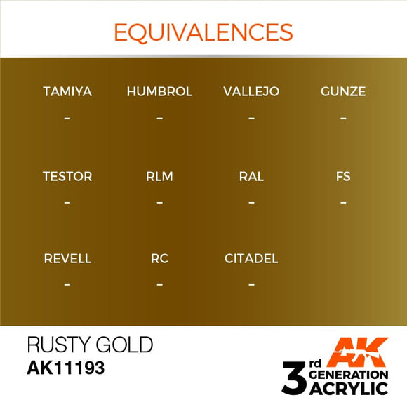 AK Interactive 3g Rusty Gold 17ml
