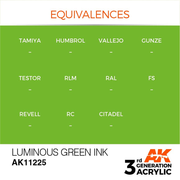 AK Interactive 3g Luminous Green Ink 17ml
