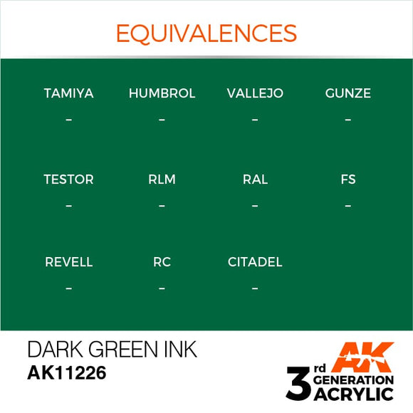 AK Interactive 3g Dark Green Ink 17ml