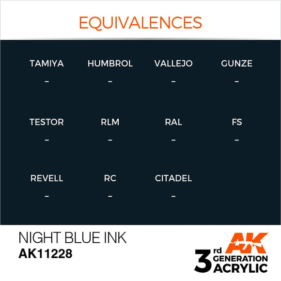 AK Interactive 3g Night Blue Ink 17ml