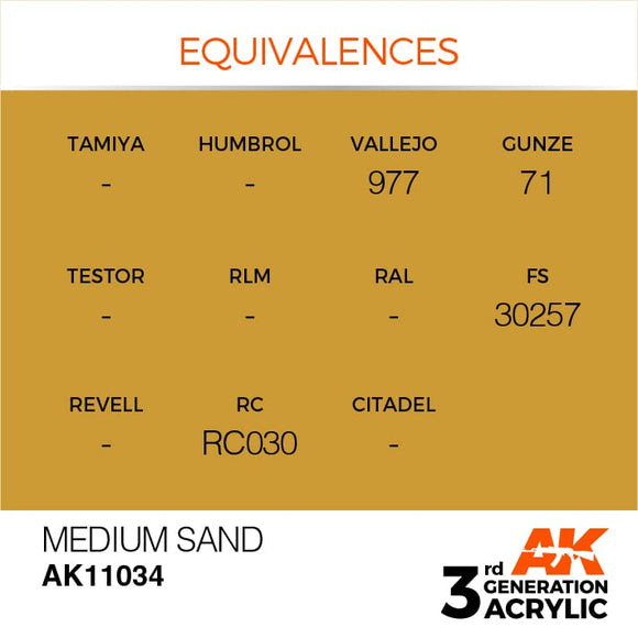 AK Interactive 3g Medium Sand 17ml