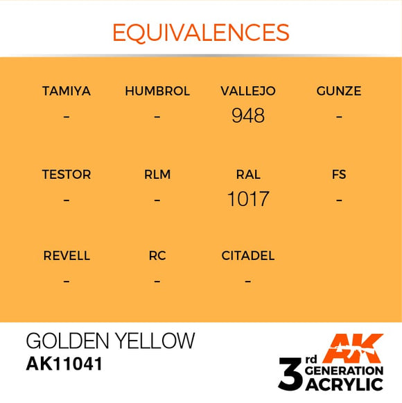 AK Interactive 3g Golden Yellow 17ml