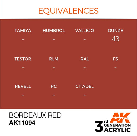 AK Interactive 3g Bordeaux Red 17ml