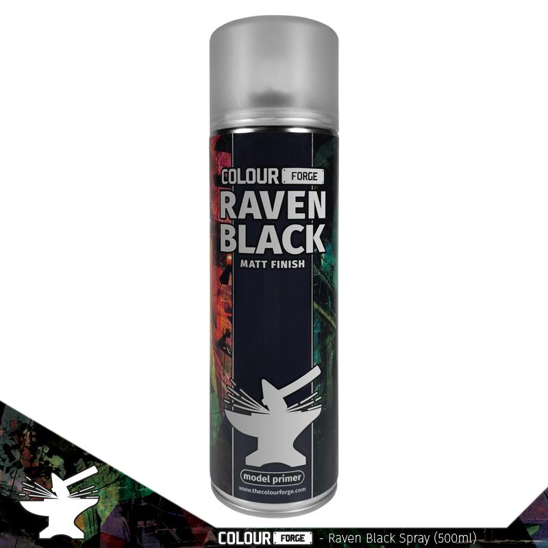 Colour Forge Spray Paint: Raven Black (500ml)