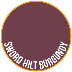 Sword Hilt Burgundy Paint - Two Thin Coats