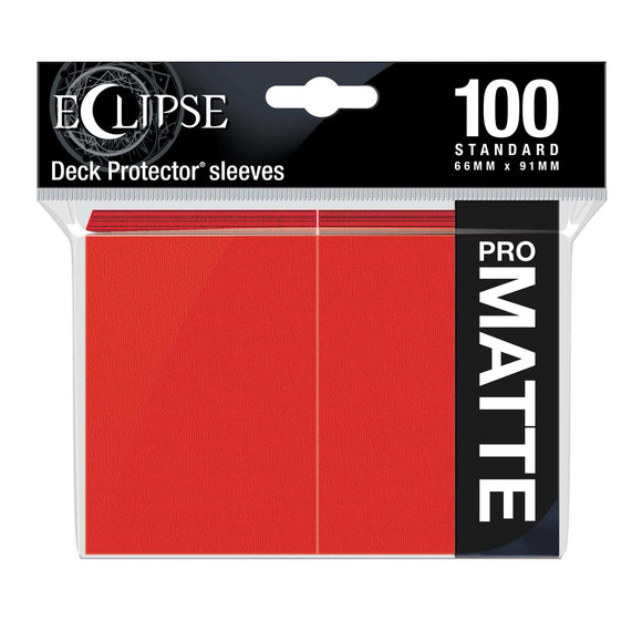 Eclipse Matte Standard Card Sleeves (100)  Apple Red