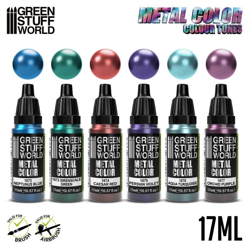 Metallic Paints Set - Colours - Green Stuff World | Maelstrom Games