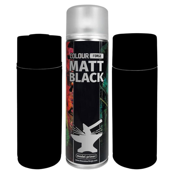 Colour Forge Spray Paint: Matt Black (500ml)